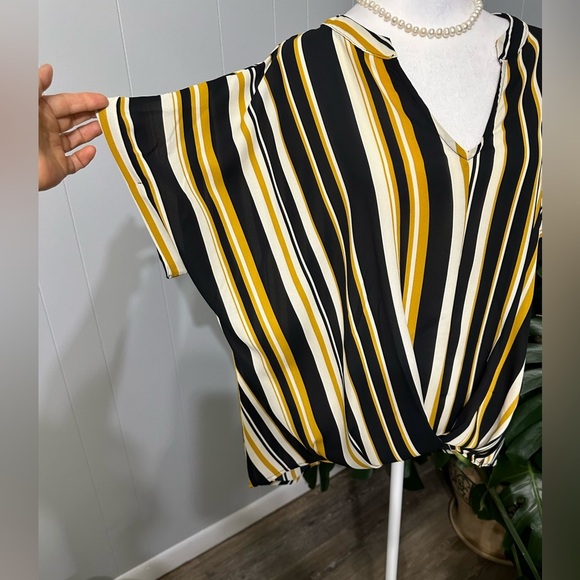 🛍️ Janette Plus beautiful multi color striped top with excellent condition - Picture 3 of 8